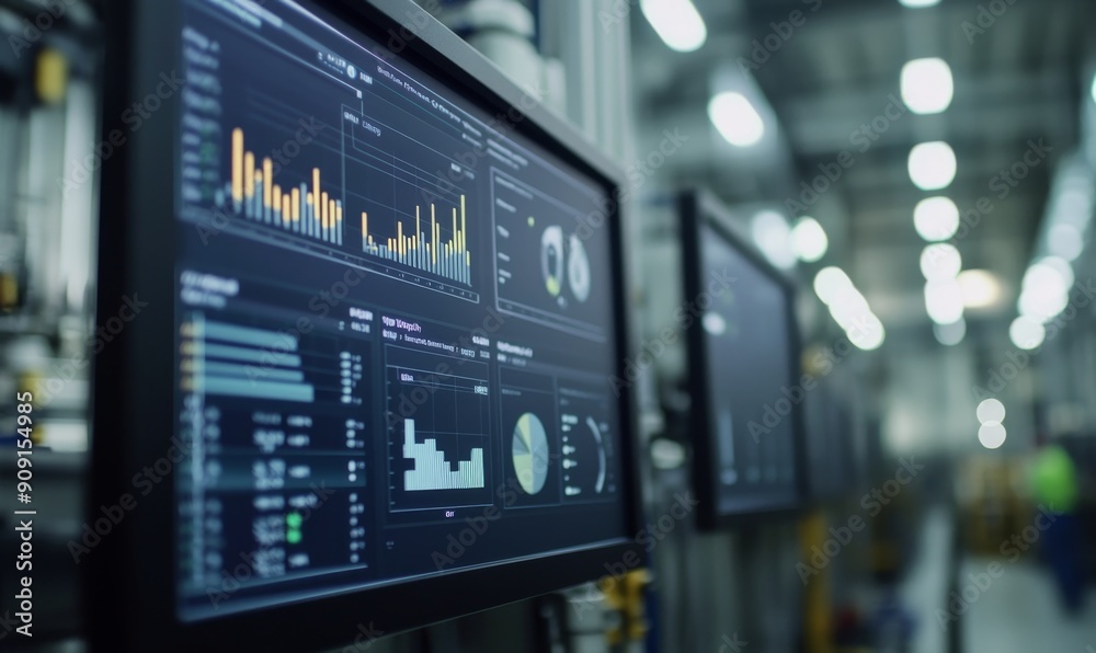نمای کلی داشبورد FactoryAnalytics با گراف‌های زمان‌دار و شاخص‌های کلیدی عملکرد