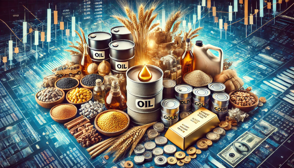 نقشه تجاری جهانی کالاهای اساسی با تمرکز بر نقاط تولید و مصرف اصلی