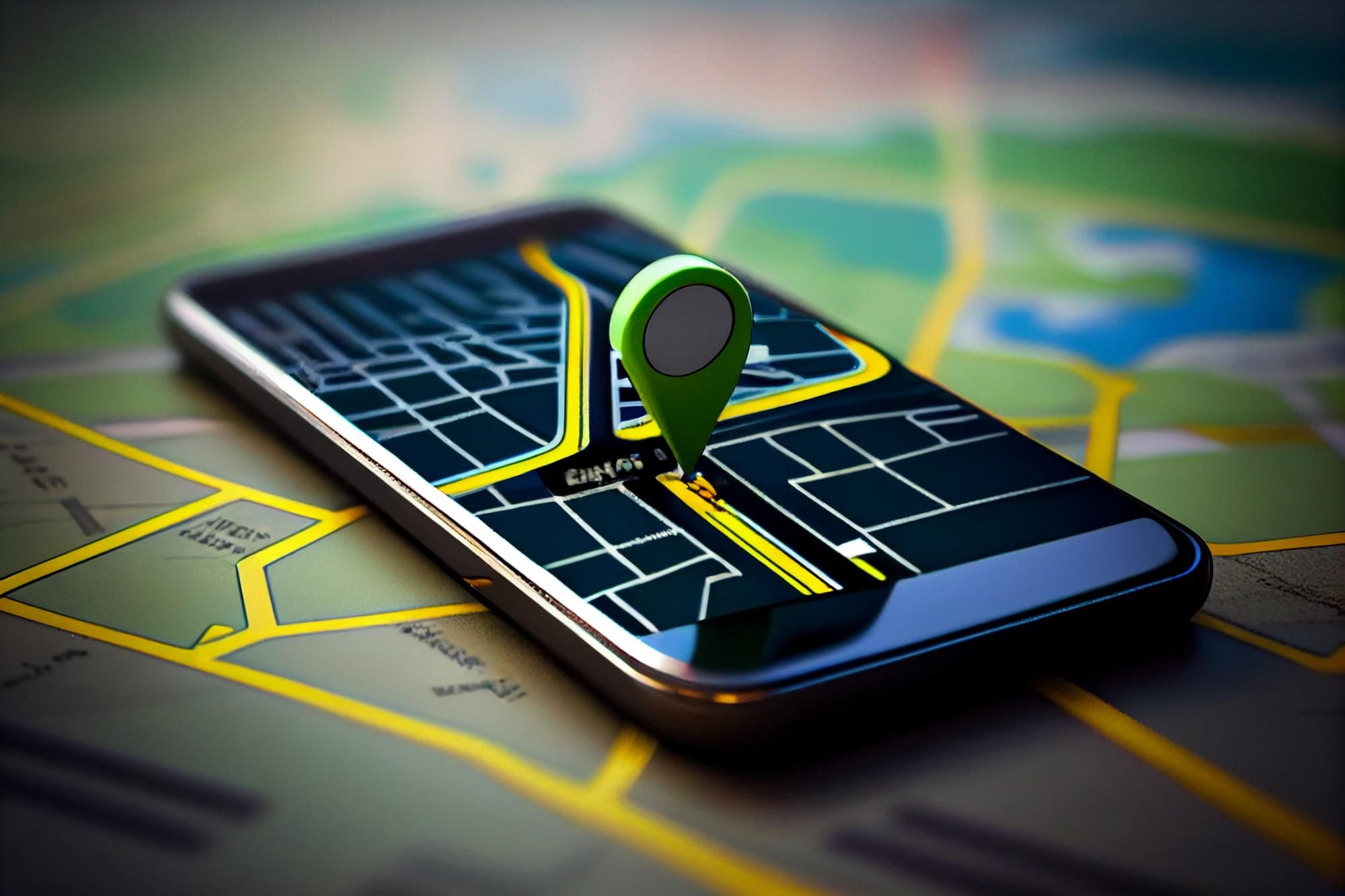 سیگنال‌های ماهواره‌ای GPS در حال تعیین موقعیت دقیق یک دستگاه ناوبری