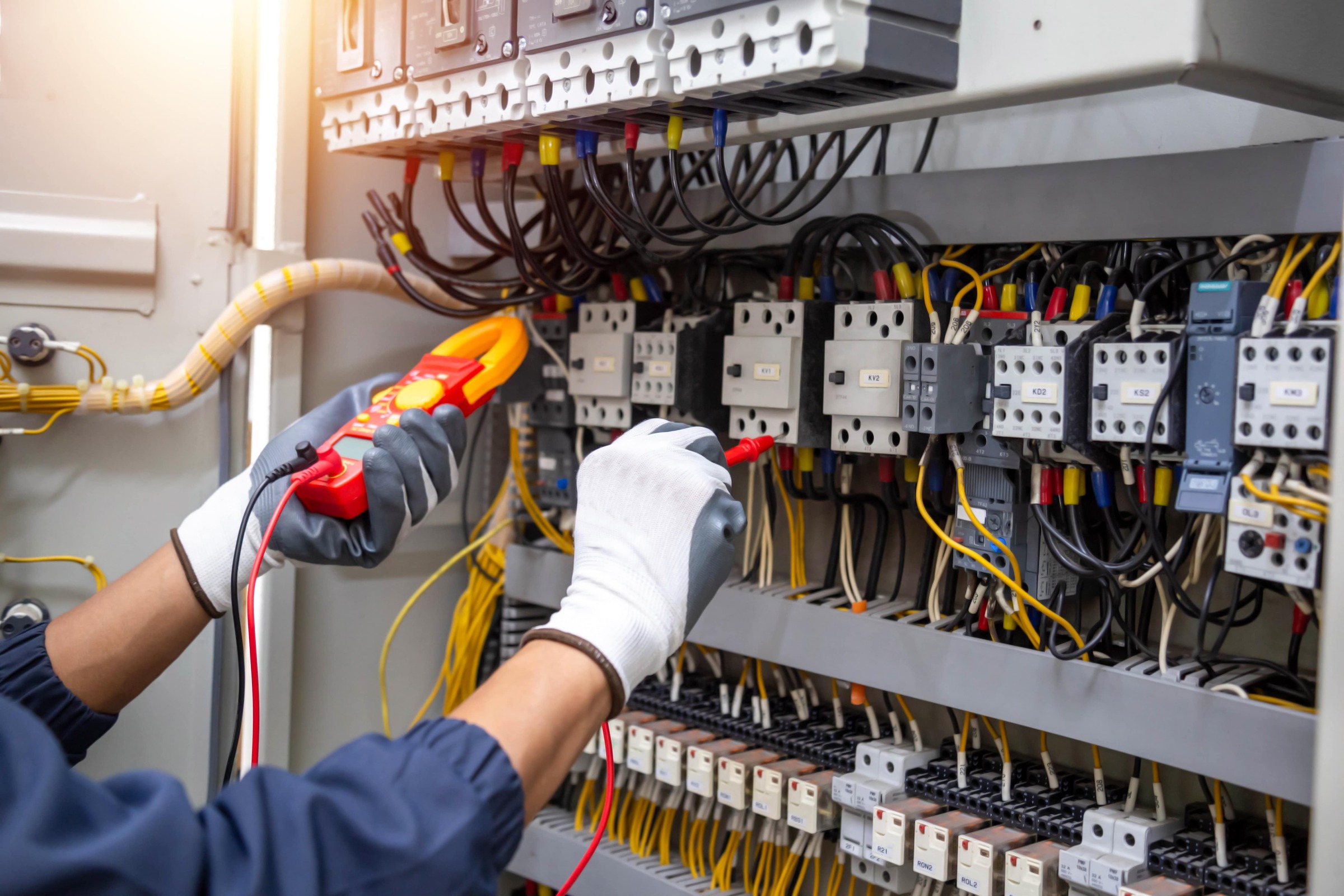 نقشه توزیع برق صنعتی در یک کارخانه بزرگ