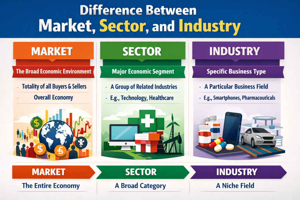نقشه تحولات بازار و بخش‌های صنعتی در IndustryMarket
