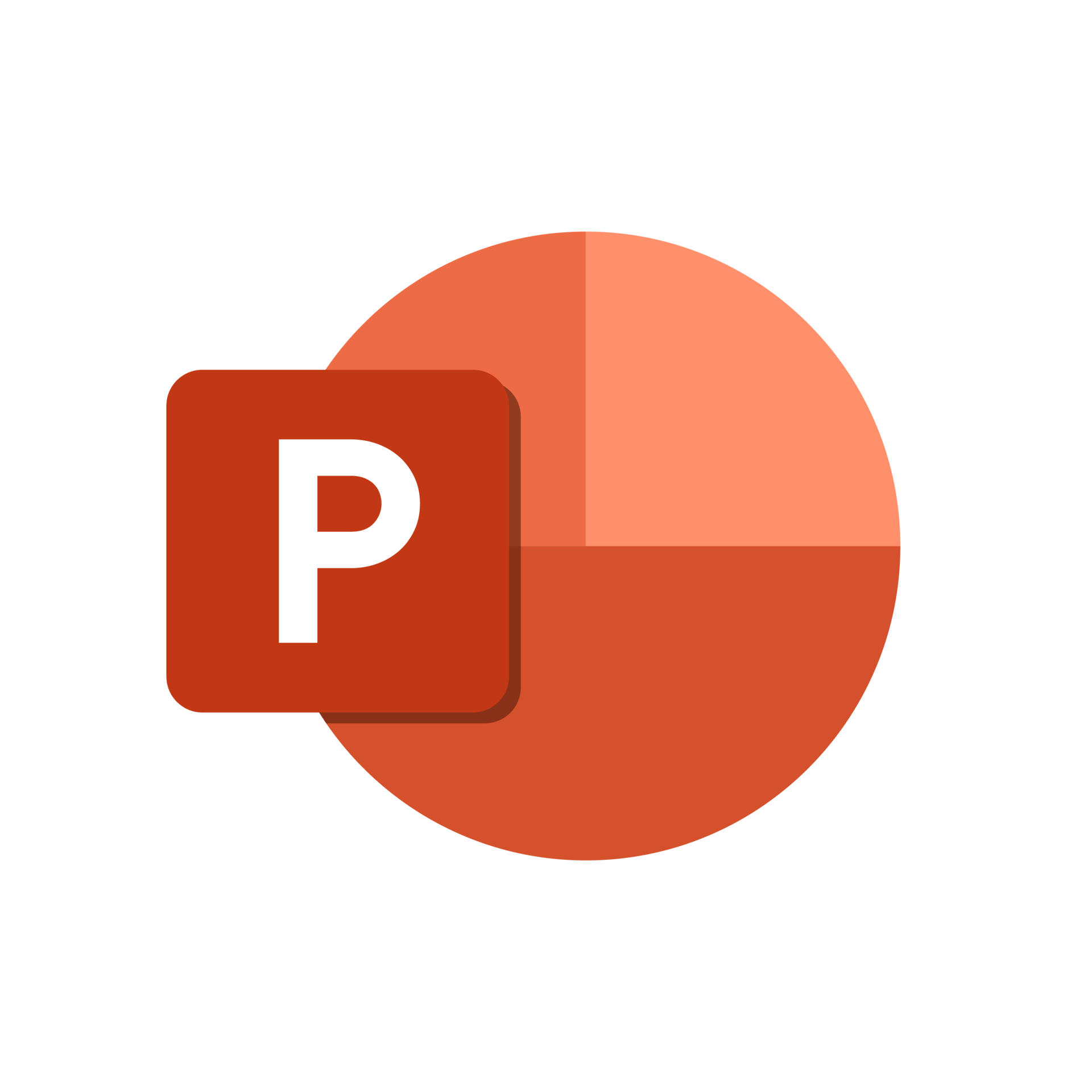 نماد PowerPoint به‌عنوان ابزار ارائه داده‌های انرژی Power در یک جلسه تجاری