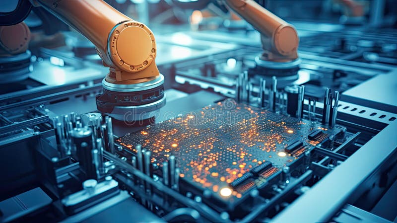 نقشه مسیر فناوری تولید دقیق با نمایش کارایی و دقت در مونتاژ قطعات الکترونیکی