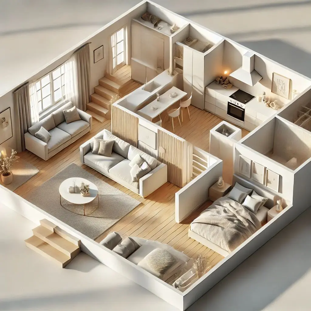 نمونه‌ای از طراحی داخلی سه‌بعدی با نرم‌افزار Interior3D